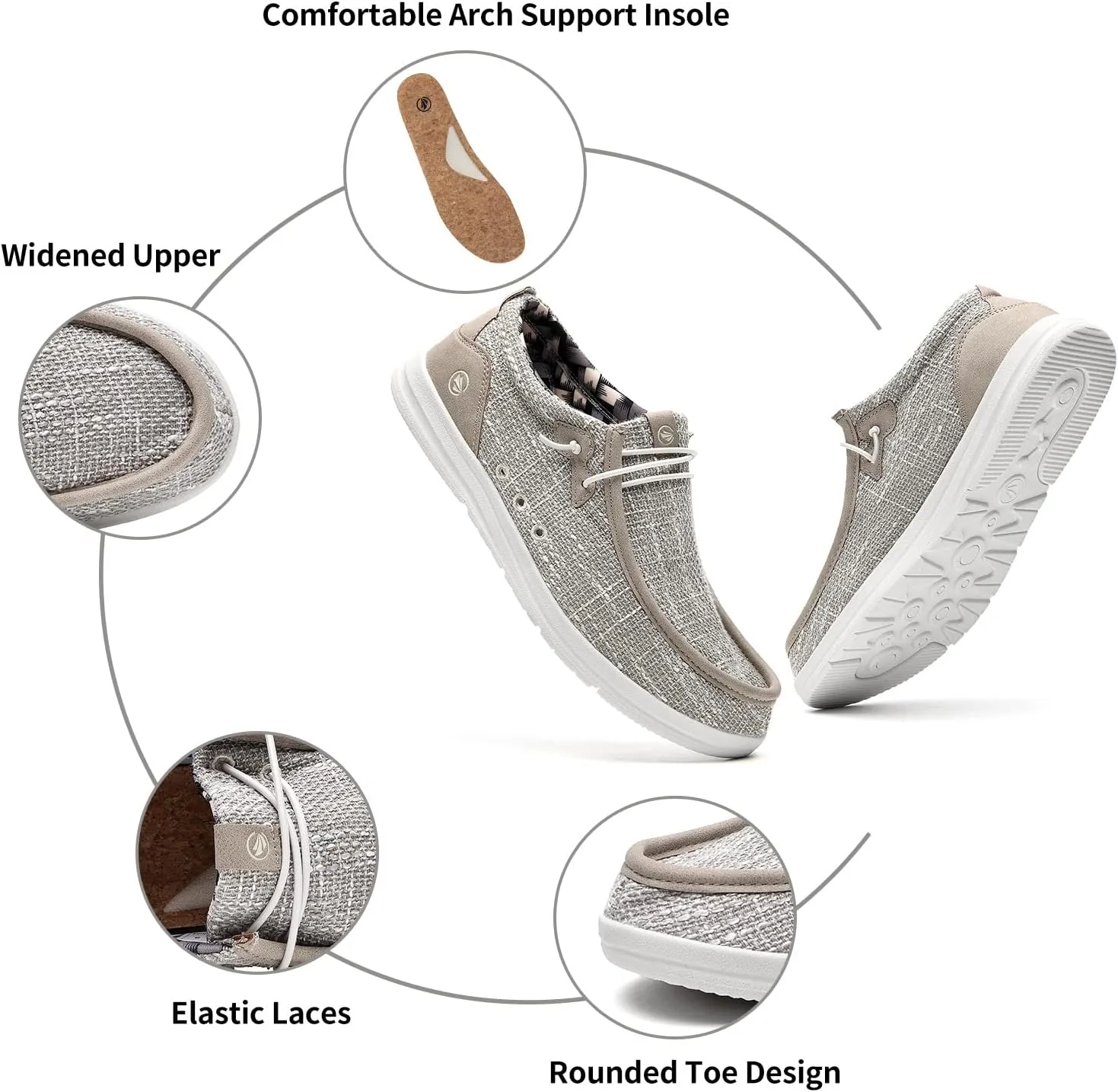 MEHOTO Men's Slip On Loafers | Arch Support Insole | Men's Shoes | Comfortable Light-Weight Mens Casual Loafers