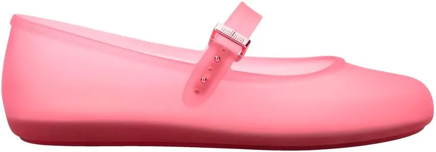 Melissa Soft Ballerina Collection - Seasonless Flats for Women - Classic Ballet Style with Adjustable Strap - Light-as-Air PVC Construction - Soft Foam Insole - Bubblegum Scent