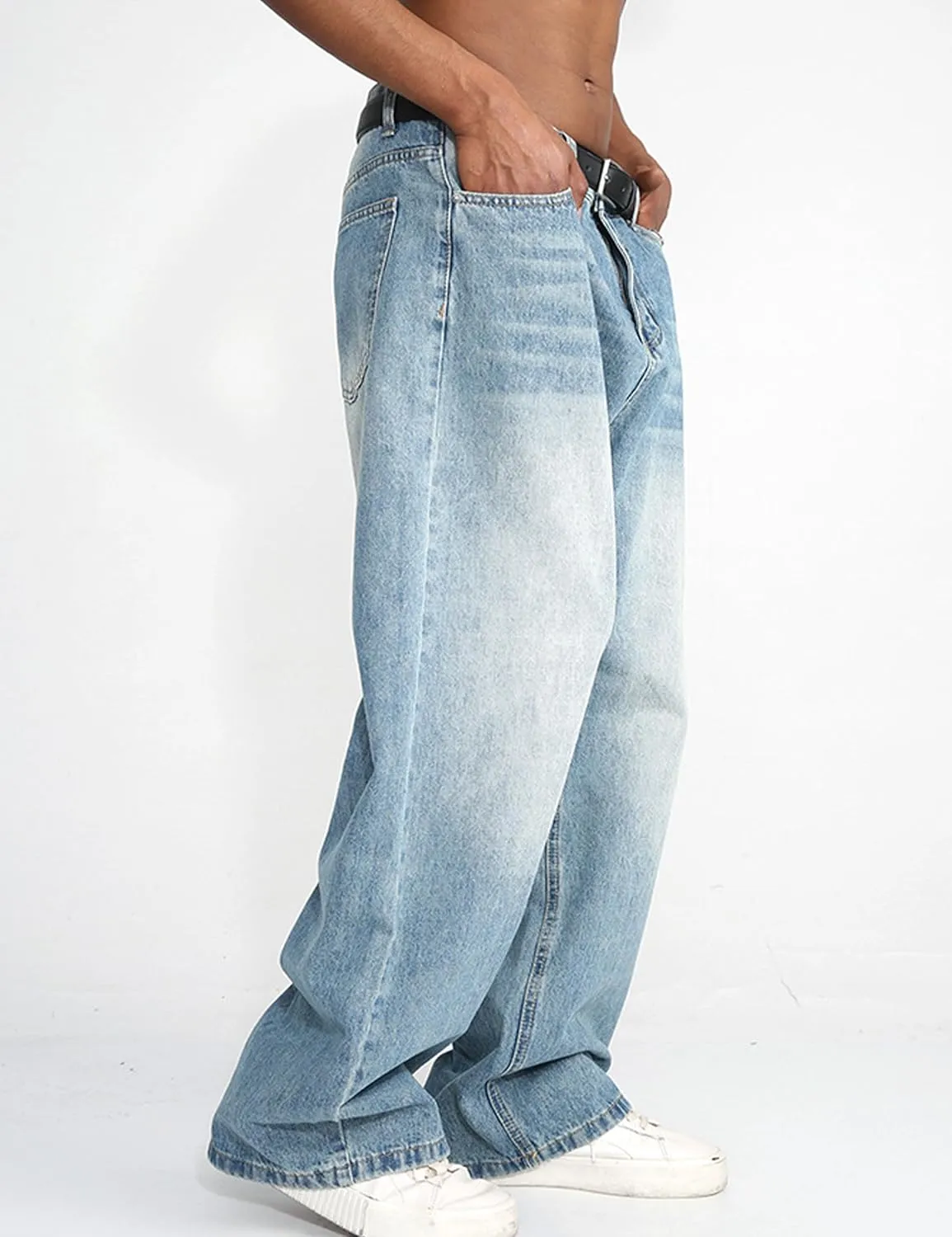 Men Baggy Jeans Y2k Hip Hop Skater Jeans Vintage Purple Jeans Loose Fit Demin Pants Streetwear