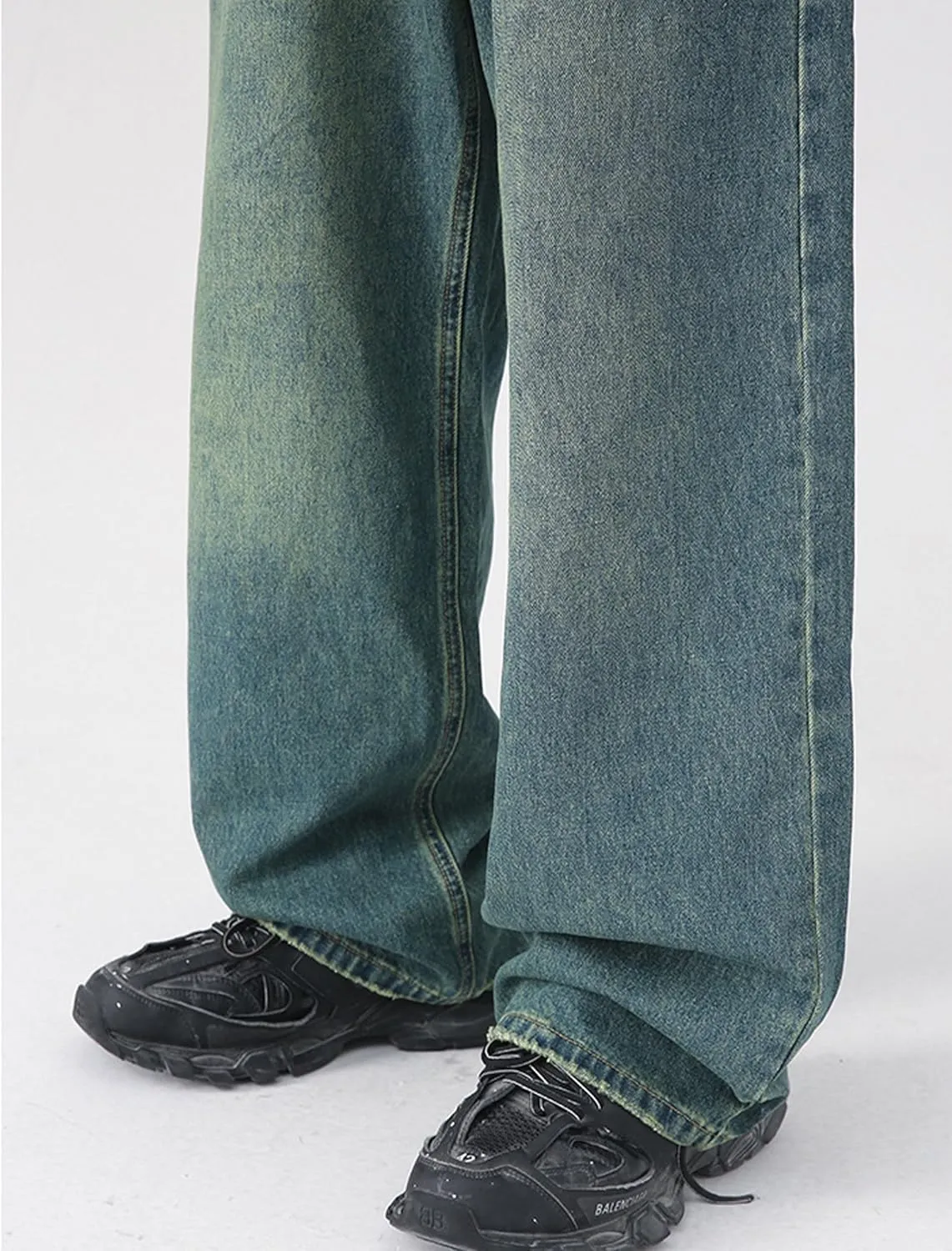Men Baggy Jeans Y2k Hip Hop Skater Jeans Vintage Purple Jeans Loose Fit Demin Pants Streetwear