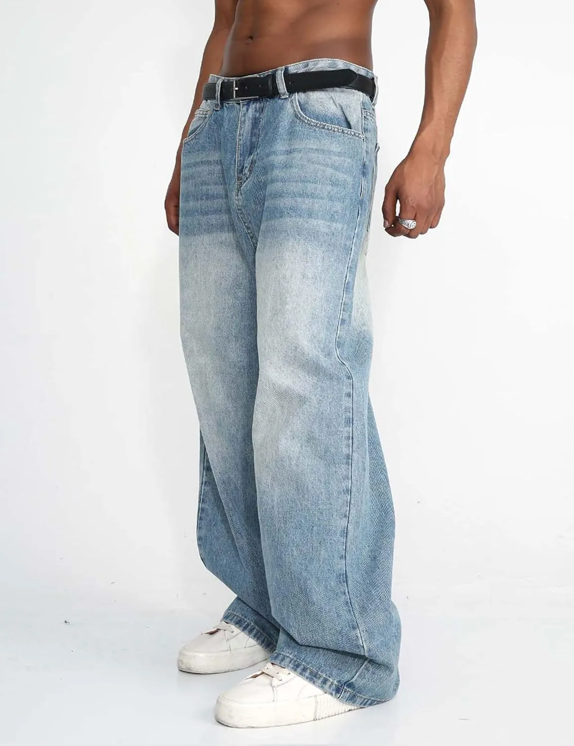 Men Baggy Jeans Y2k Hip Hop Skater Jeans Vintage Purple Jeans Loose Fit Demin Pants Streetwear