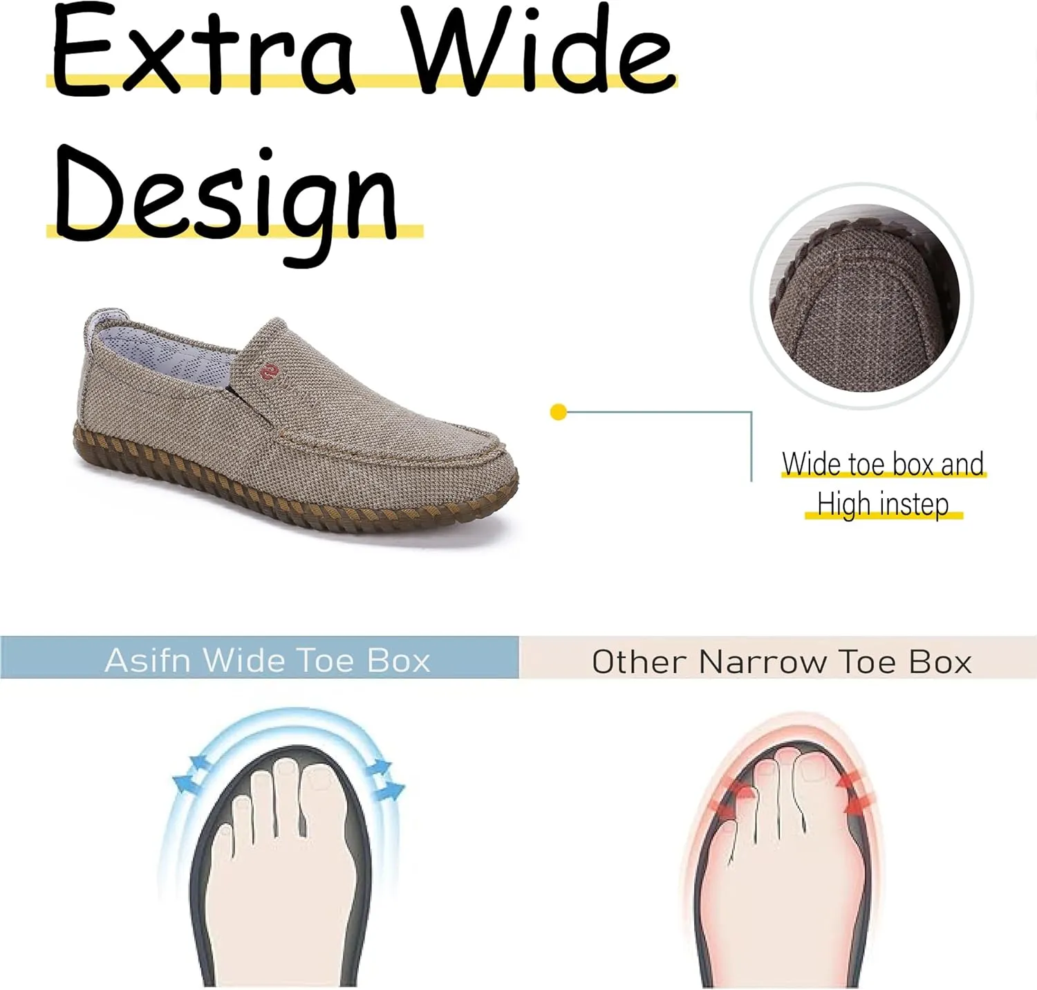 Mens Canvas Loafers Lightweight Breathable Walking Shoes Comfortable Non-Slip Driving Shoes Retro Casual Fashion
