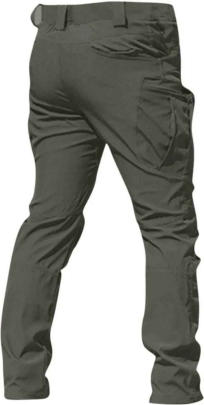 Mens Cargo Pants Water Resistant Relaxed Fit Hiking Work Pants Multi Pockets Ripstop Flex Baggy Camo Tactical Pants