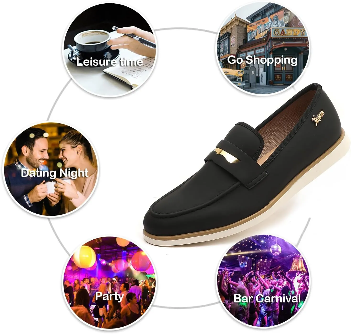 Men's Casual Loafers & Slip On Shoes Daily Commuting Comfortable Canvas Shoes Lightweight Non-Slip Walking Penny Shoes for Men