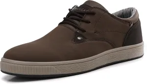 Mens Casual Oxfords Fashion Sneakers Soft Comfortable Lace-Up Dress Shoes