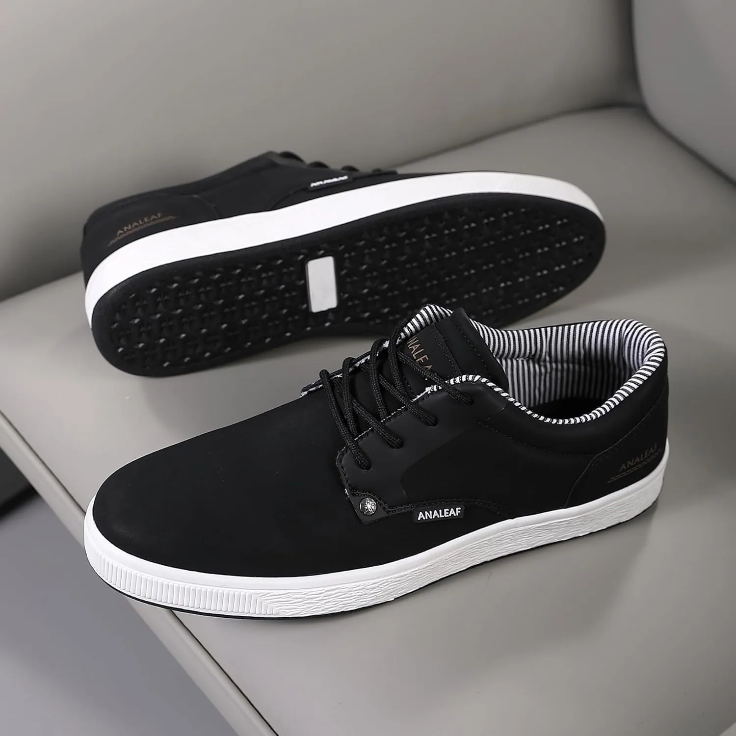 Mens Casual Oxfords Fashion Sneakers Soft Comfortable Lace-Up Dress Shoes