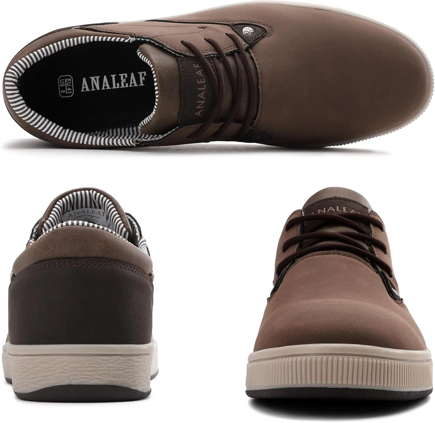 Mens Casual Oxfords Fashion Sneakers Soft Comfortable Lace-Up Dress Shoes