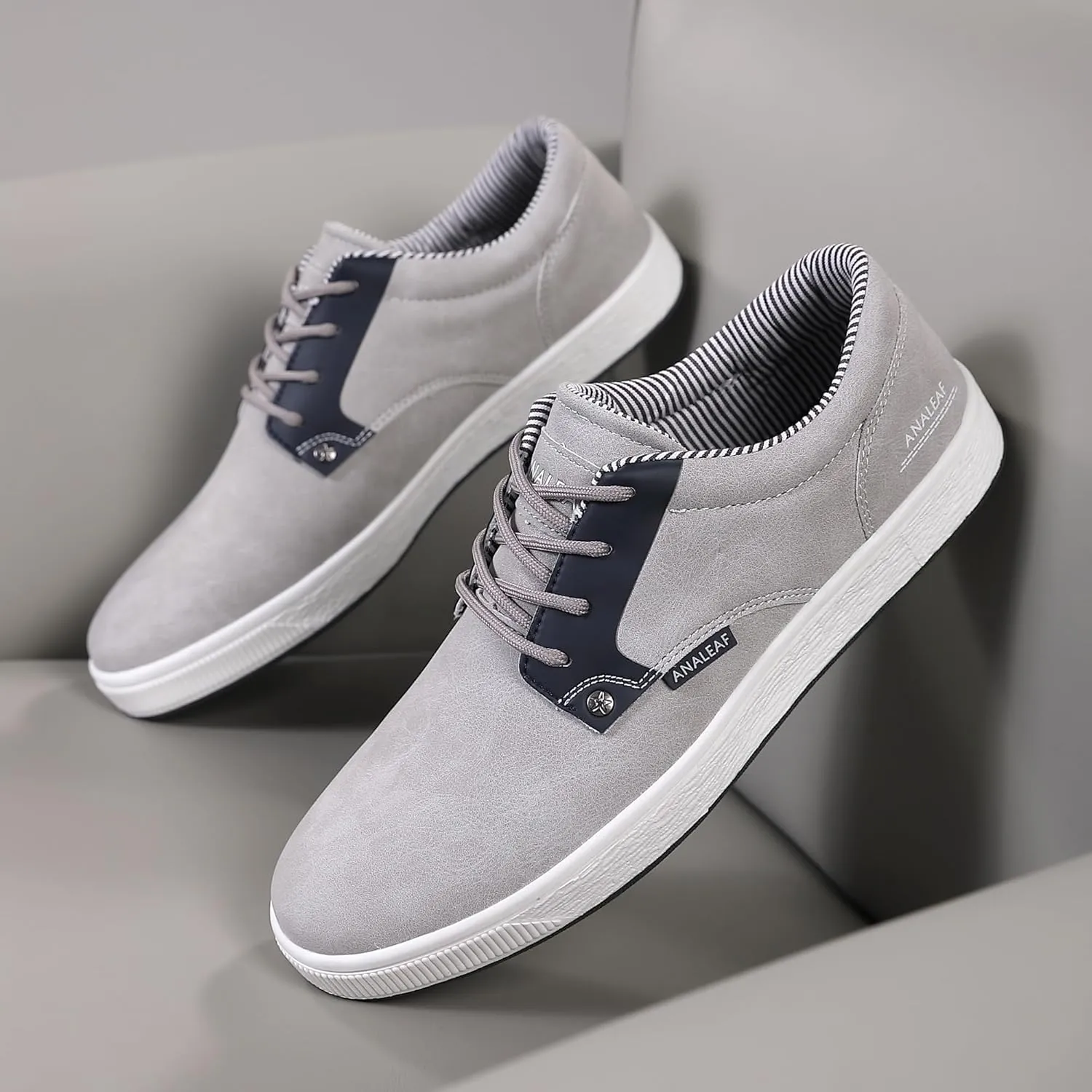 Mens Casual Oxfords Fashion Sneakers Soft Comfortable Lace-Up Dress Shoes