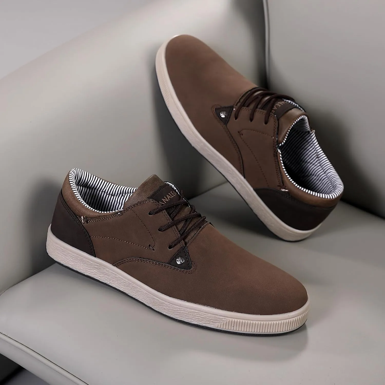 Mens Casual Oxfords Fashion Sneakers Soft Comfortable Lace-Up Dress Shoes