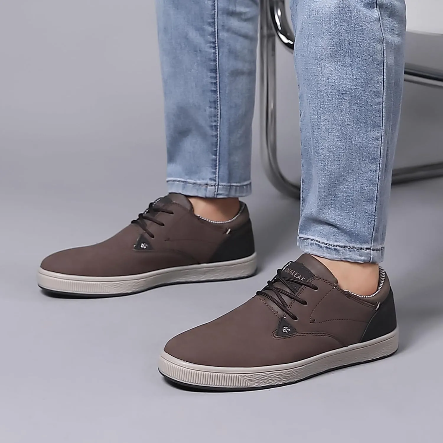 Mens Casual Oxfords Fashion Sneakers Soft Comfortable Lace-Up Dress Shoes