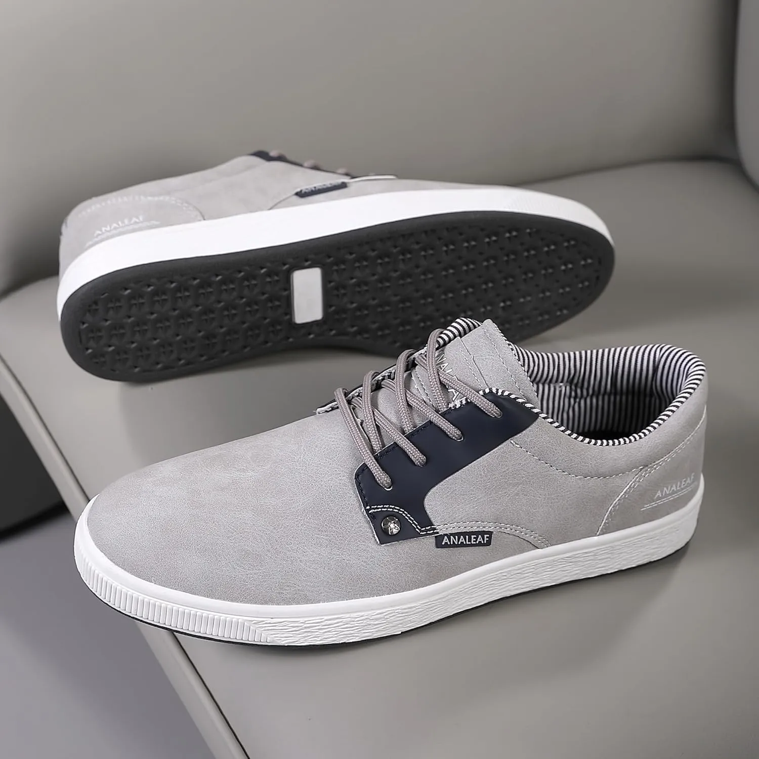 Mens Casual Oxfords Fashion Sneakers Soft Comfortable Lace-Up Dress Shoes