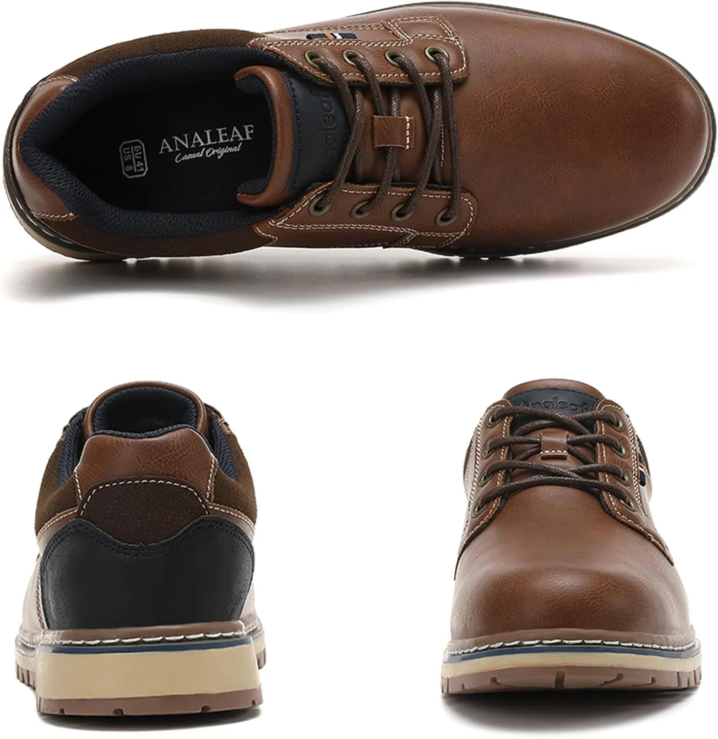 Mens Casual Oxfords Fashion Sneakers Soft Comfortable Lace-Up Dress Shoes