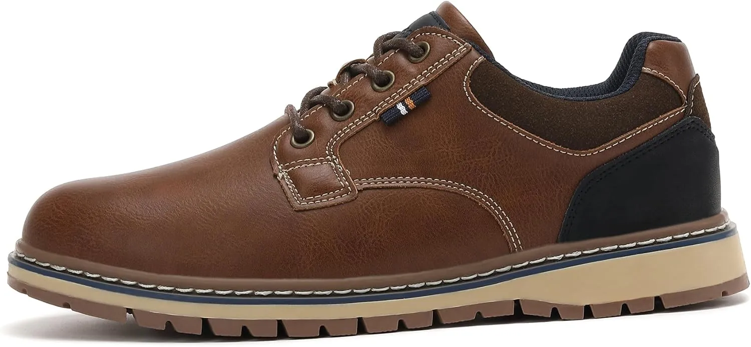 Mens Casual Oxfords Fashion Sneakers Soft Comfortable Lace-Up Dress Shoes