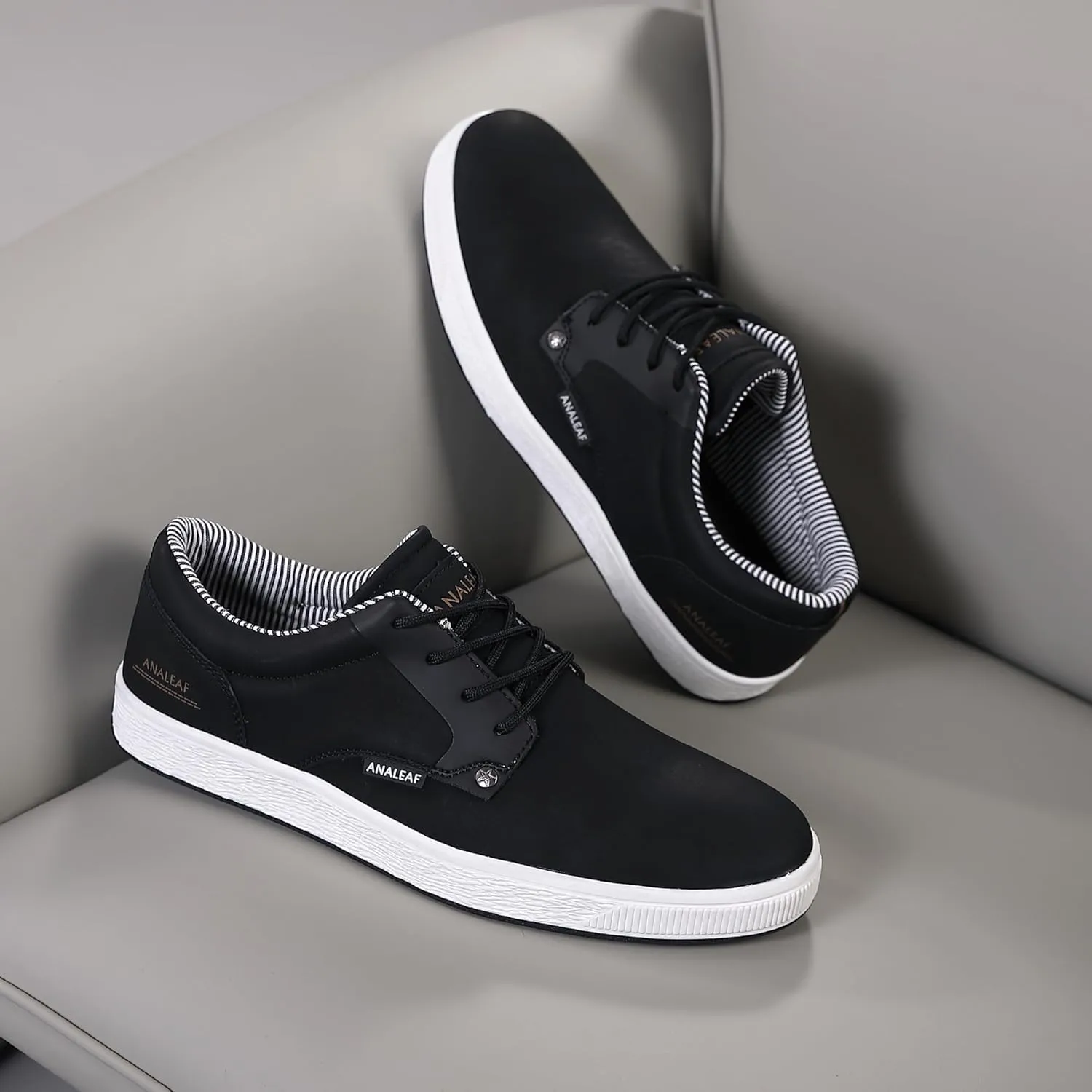 Mens Casual Oxfords Fashion Sneakers Soft Comfortable Lace-Up Dress Shoes