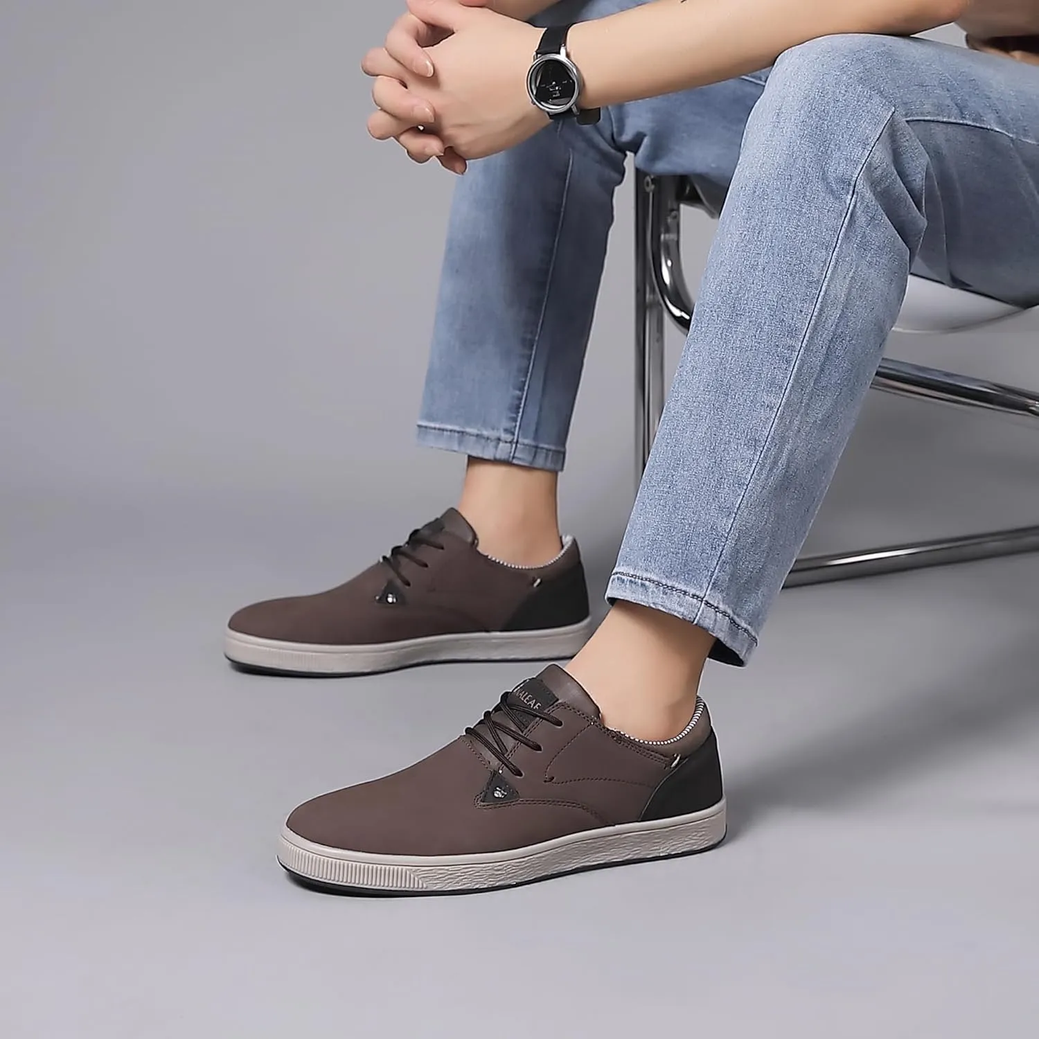Mens Casual Oxfords Fashion Sneakers Soft Comfortable Lace-Up Dress Shoes