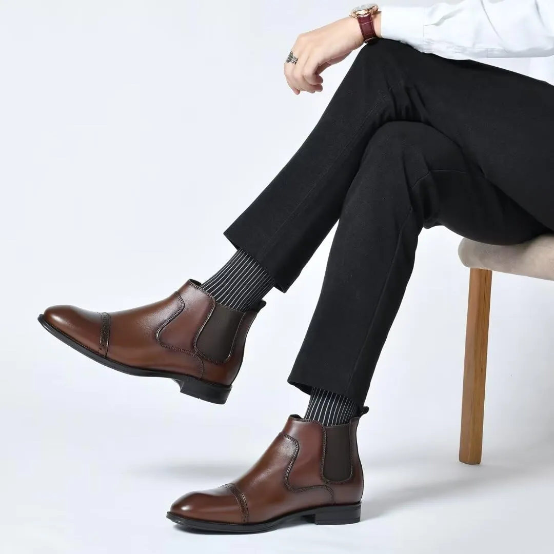 Men's Chukka Boots Genuine Leather Ankle Boot for Men Classic Casual Oxford Style Footwear