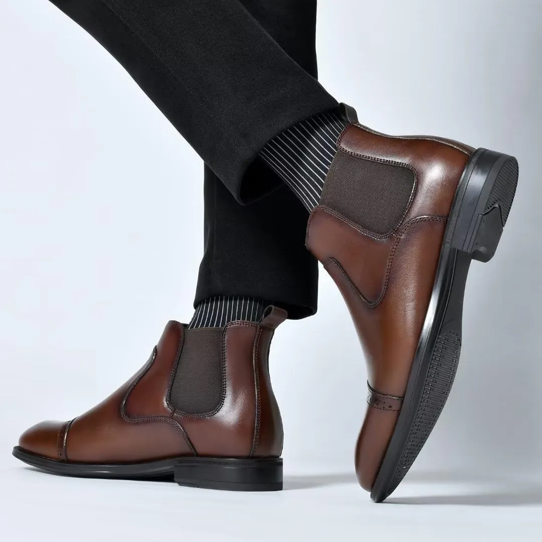 Men's Chukka Boots Genuine Leather Ankle Boot for Men Classic Casual Oxford Style Footwear