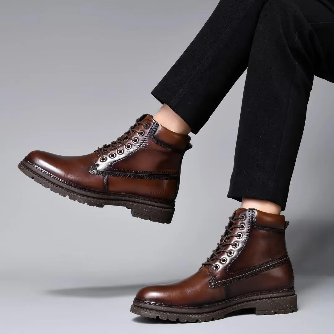 Men's Chukka Boots Genuine Leather Ankle Boot for Men Classic Casual Oxford Style Footwear