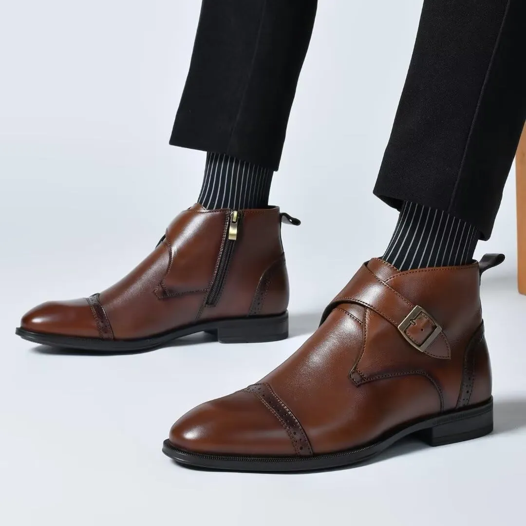 Men's Chukka Boots Genuine Leather Ankle Boot for Men Classic Casual Oxford Style Footwear