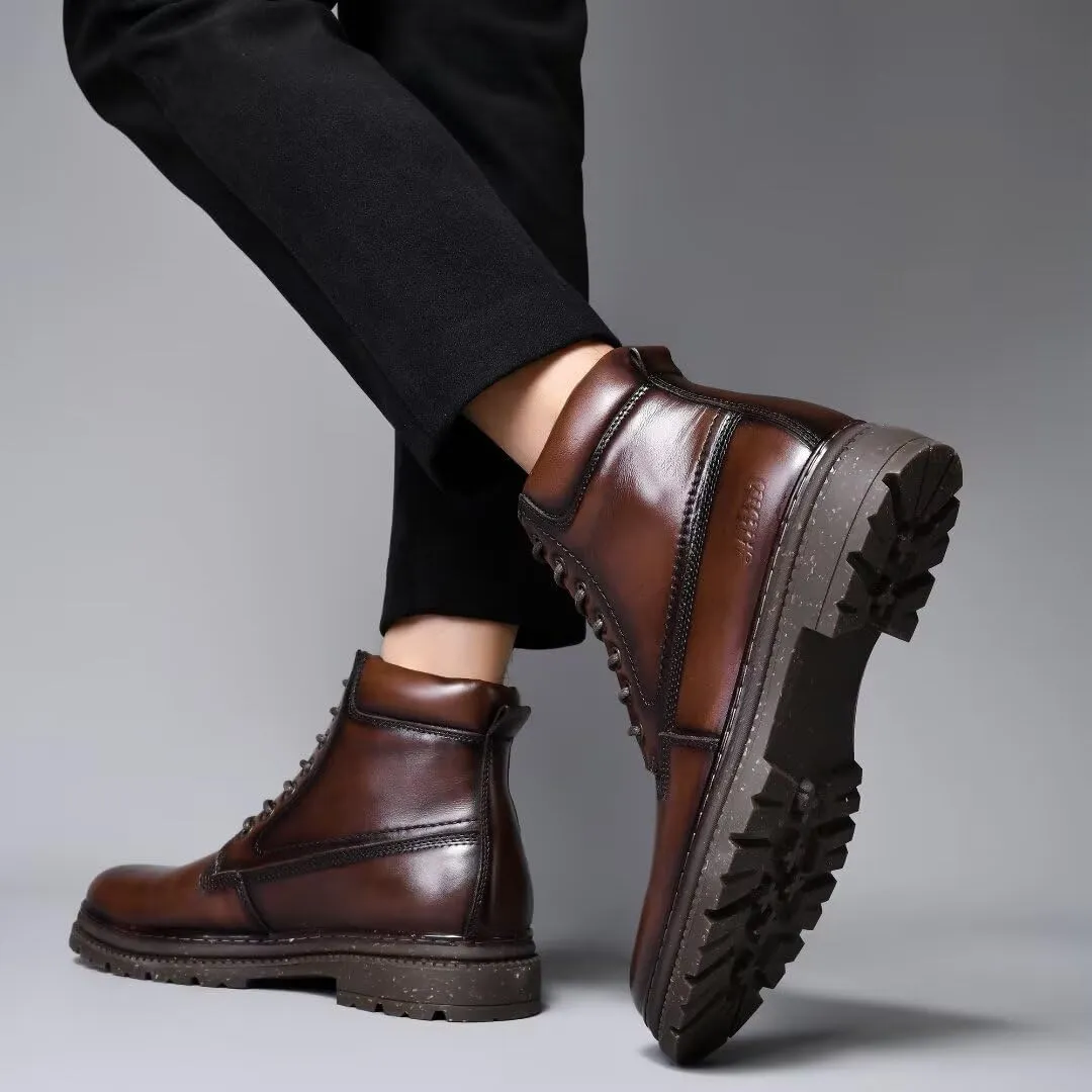Men's Chukka Boots Genuine Leather Ankle Boot for Men Classic Casual Oxford Style Footwear