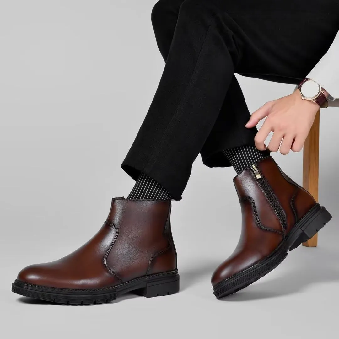 Men's Chukka Boots Genuine Leather Ankle Boot for Men Classic Casual Oxford Style Footwear
