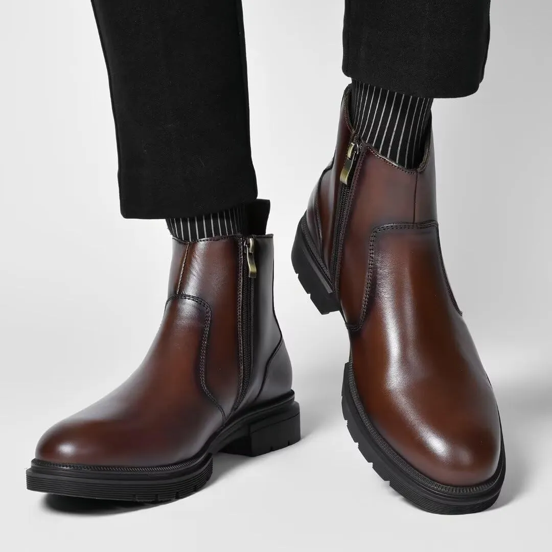 Men's Chukka Boots Genuine Leather Ankle Boot for Men Classic Casual Oxford Style Footwear