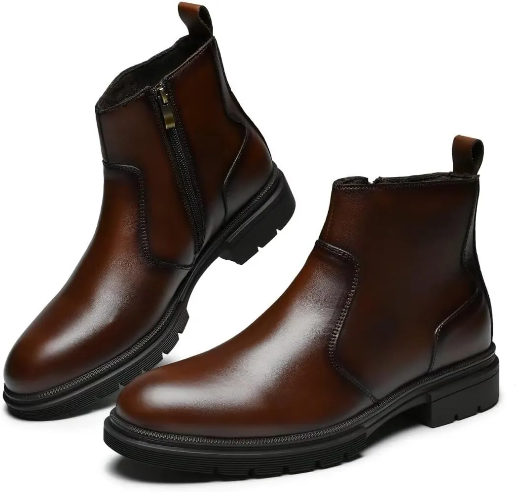Men's Chukka Boots Genuine Leather Ankle Boot for Men Classic Casual Oxford Style Footwear