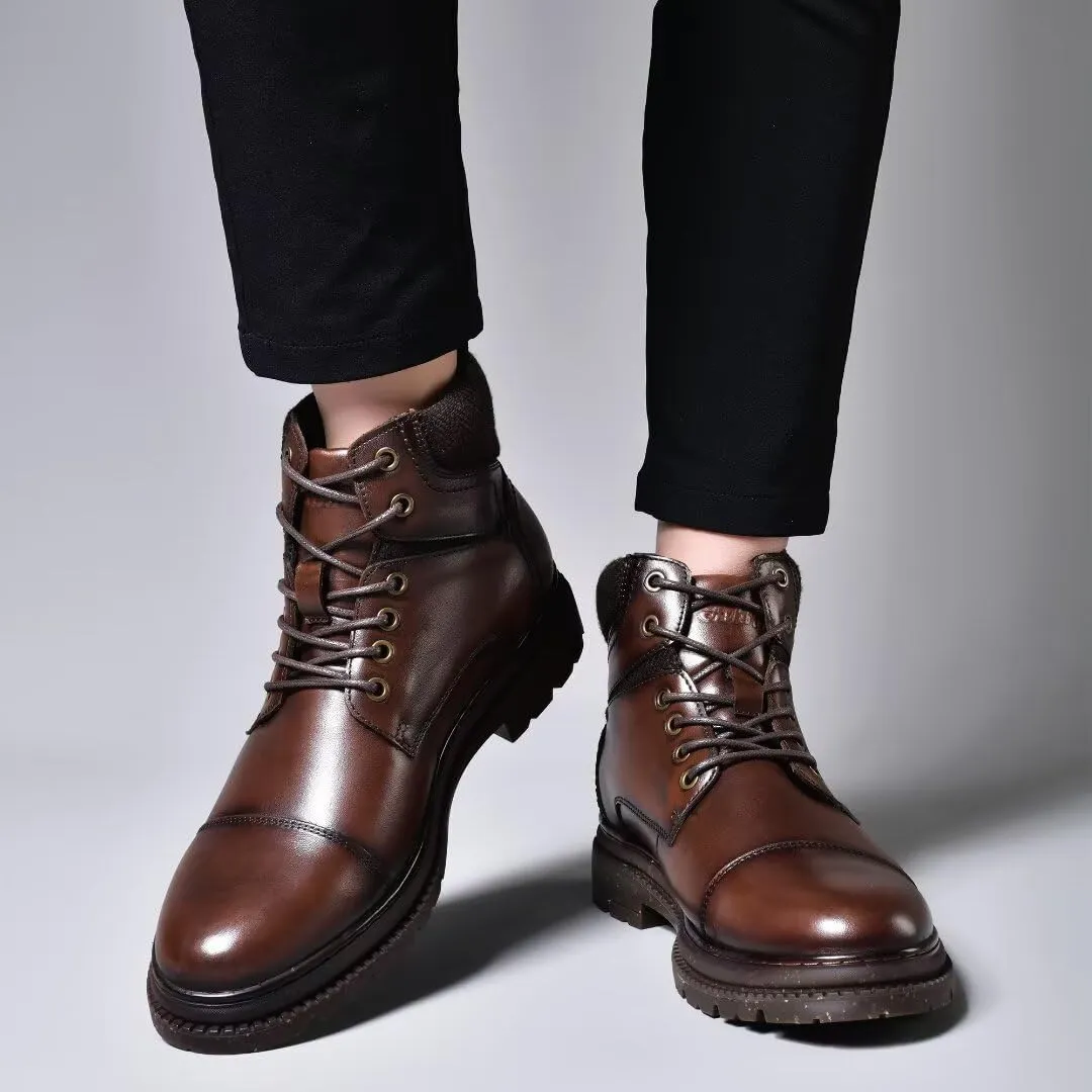Men's Chukka Boots Genuine Leather Ankle Boot for Men Classic Casual Oxford Style Footwear