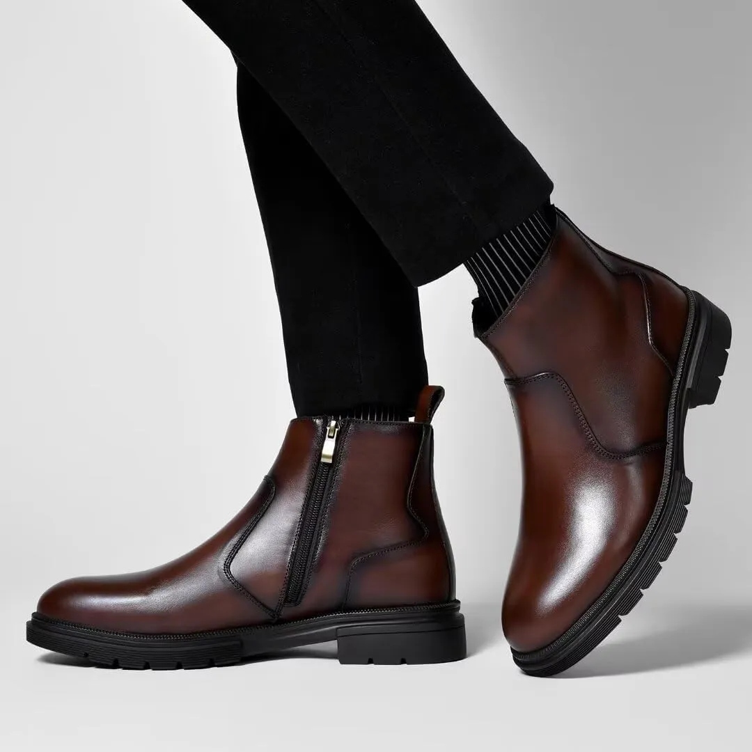 Men's Chukka Boots Genuine Leather Ankle Boot for Men Classic Casual Oxford Style Footwear