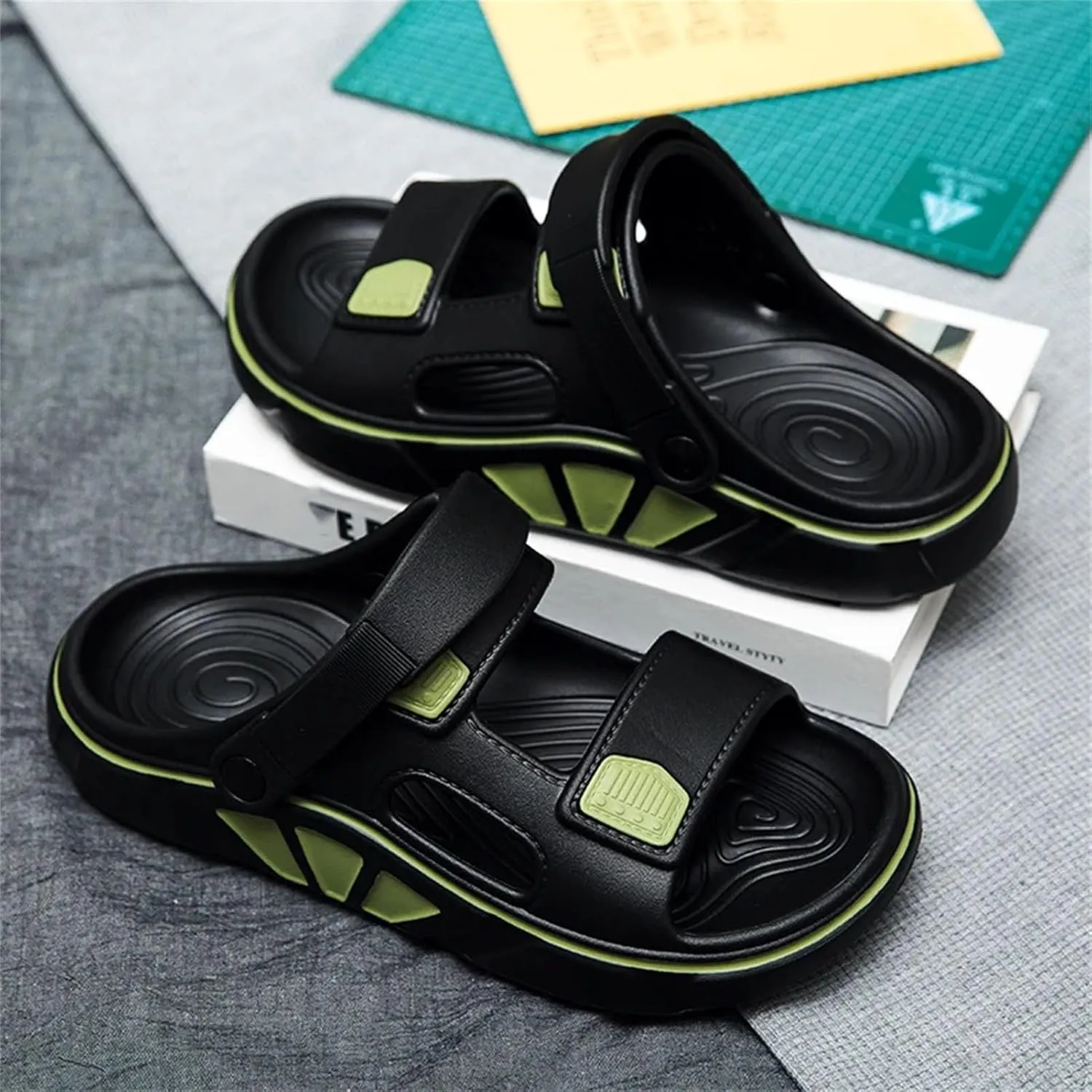 Men's Comfortable Slides - Beach and Garden Clogs with Soft Sole