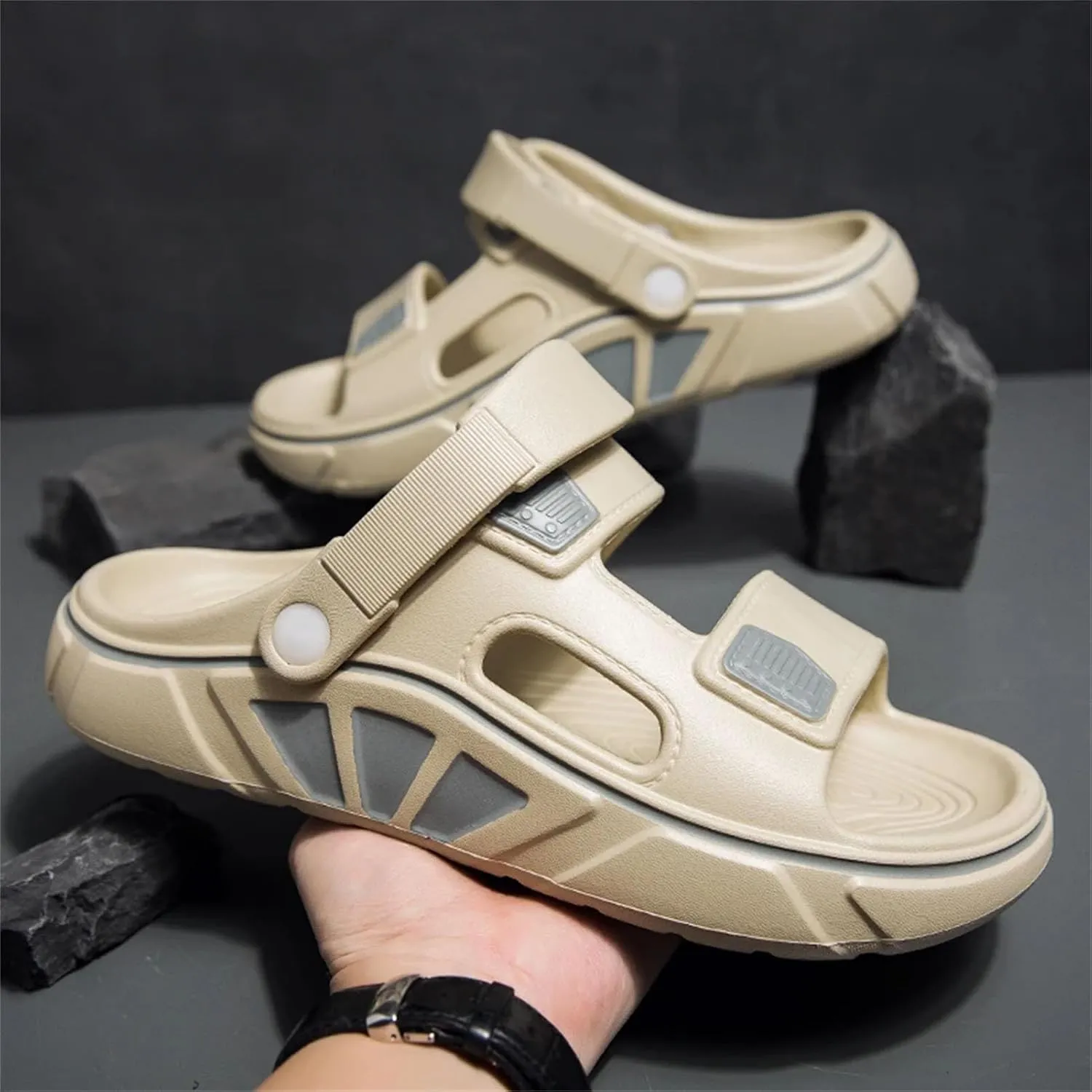 Men's Comfortable Slides - Beach and Garden Clogs with Soft Sole