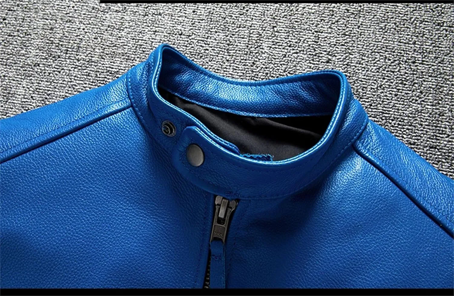 Men’s Cowhide Leather Jacket Cool Weather Slim Fit Motorcycle Coat