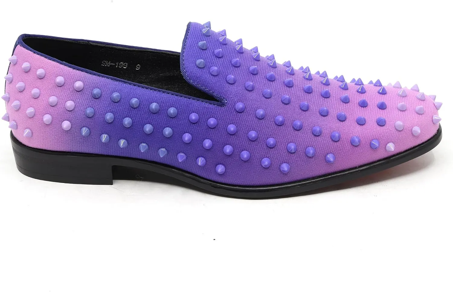 Men's Fashion Smoking Gradient Spike Dress Tuxedo Loafers Slip On Shoes SM-199