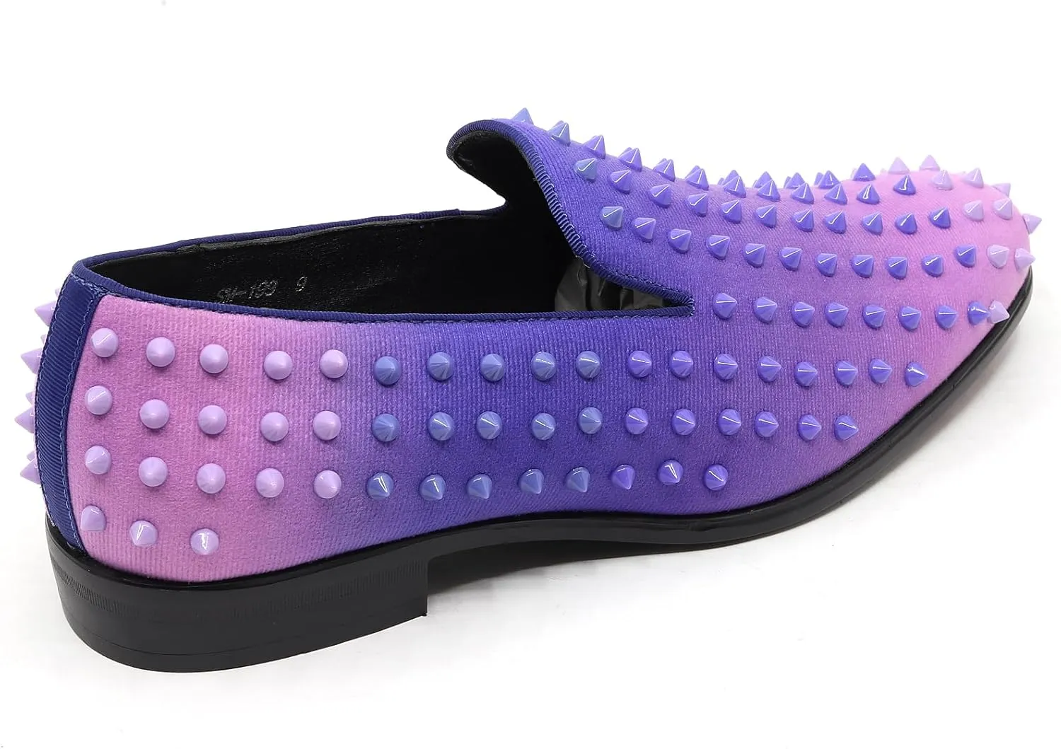 Men's Fashion Smoking Gradient Spike Dress Tuxedo Loafers Slip On Shoes SM-199