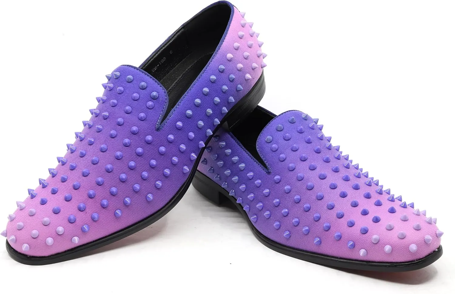 Men's Fashion Smoking Gradient Spike Dress Tuxedo Loafers Slip On Shoes SM-199