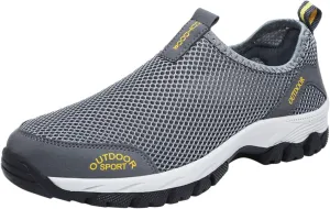 Men's Fashion Sneakers Fashion Spring and Summer Men Sports Shoes Flat Bottom Non Slip Outdoor Hiking Shoes Mesh