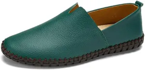 Men's Genuine Leather Loafer Shoes Slip On Soft Walking Driving Shoes