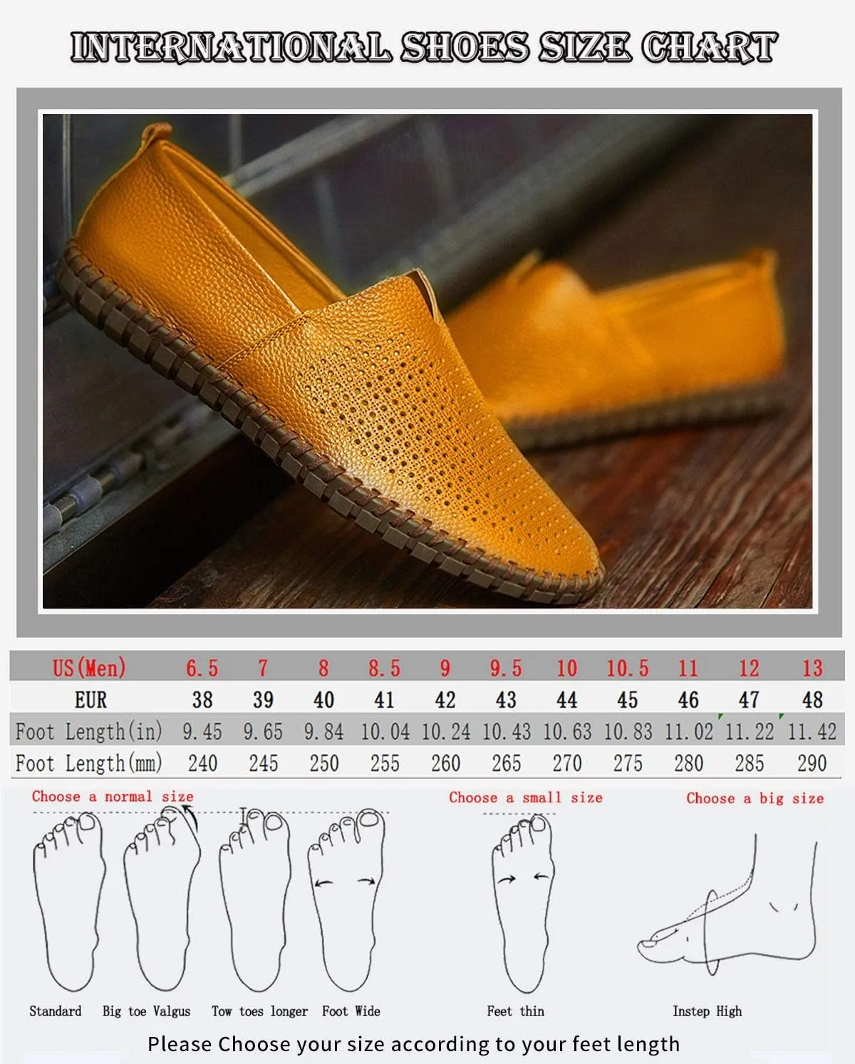Men's Genuine Leather Loafer Shoes Slip On Soft Walking Shoes Perforated Driving Shoes
