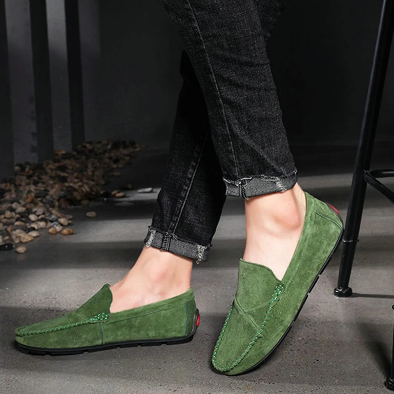 Men's Loafers Slip on Shoes Soft Sole Genuine Leather Driving Shoes Casual Penny Loafers for Men