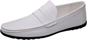 Men's Loafers Slip-On Shoes with Non-Slip Sole Breathable Comfortable Casual Moccasin Mens Commuter Slip-Resistant Lightweight Easy to Walk
