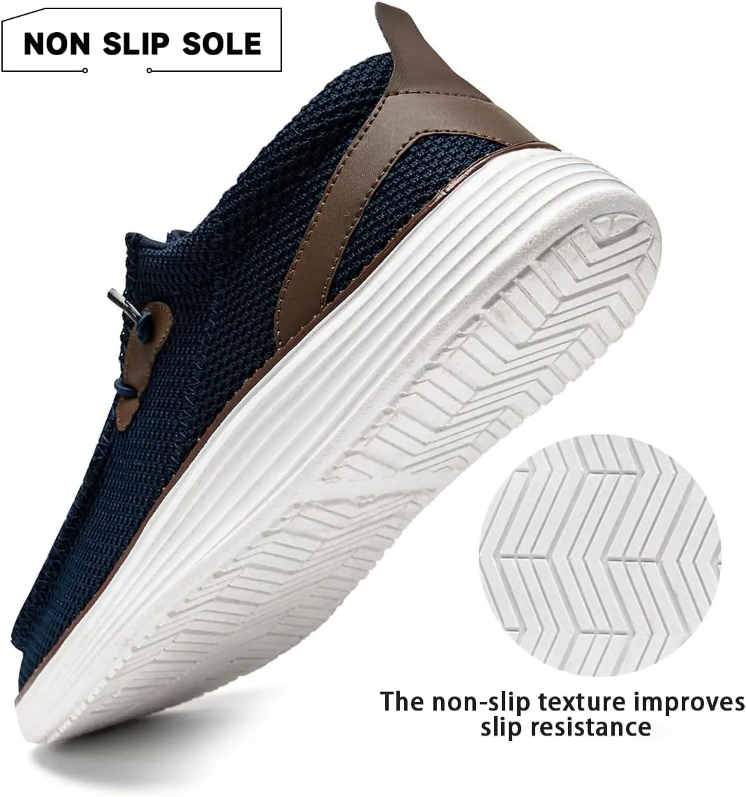 Men's Loafers Slip On Sneakers Boat Walking Fashion Shoes Classcial Comfortable Stylish Lightweight Casual Shoes for Men Non-Slip Durable Home Driving Shoes