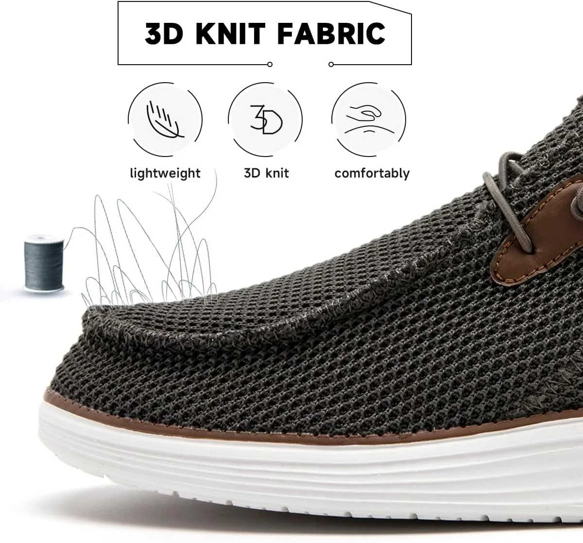 Men's Loafers Slip On Sneakers Boat Walking Fashion Shoes Classcial Comfortable Stylish Lightweight Casual Shoes for Men Non-Slip Durable Home Driving Shoes