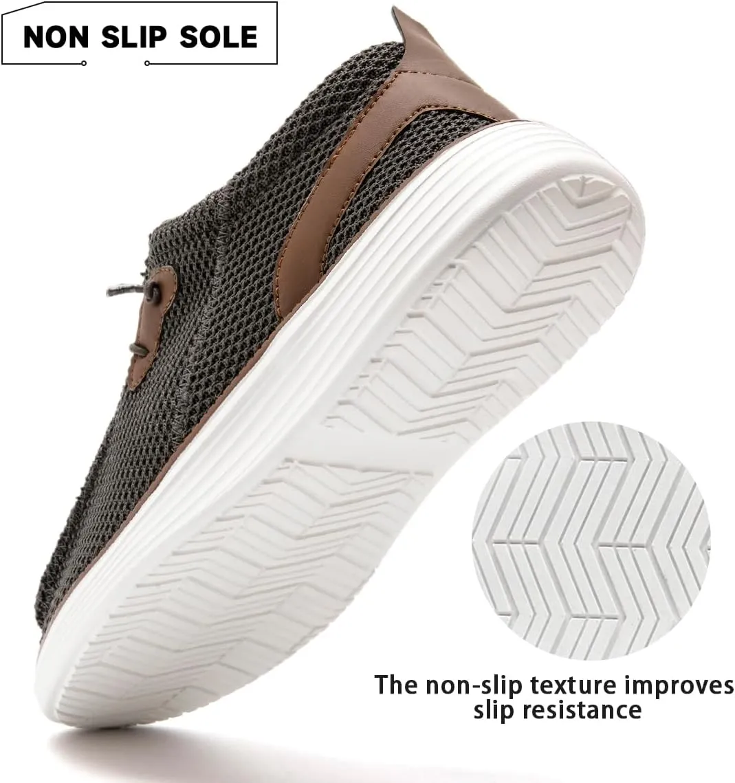 Men's Loafers Slip On Sneakers Boat Walking Fashion Shoes Classcial Comfortable Stylish Lightweight Casual Shoes for Men Non-Slip Durable Home Driving Shoes