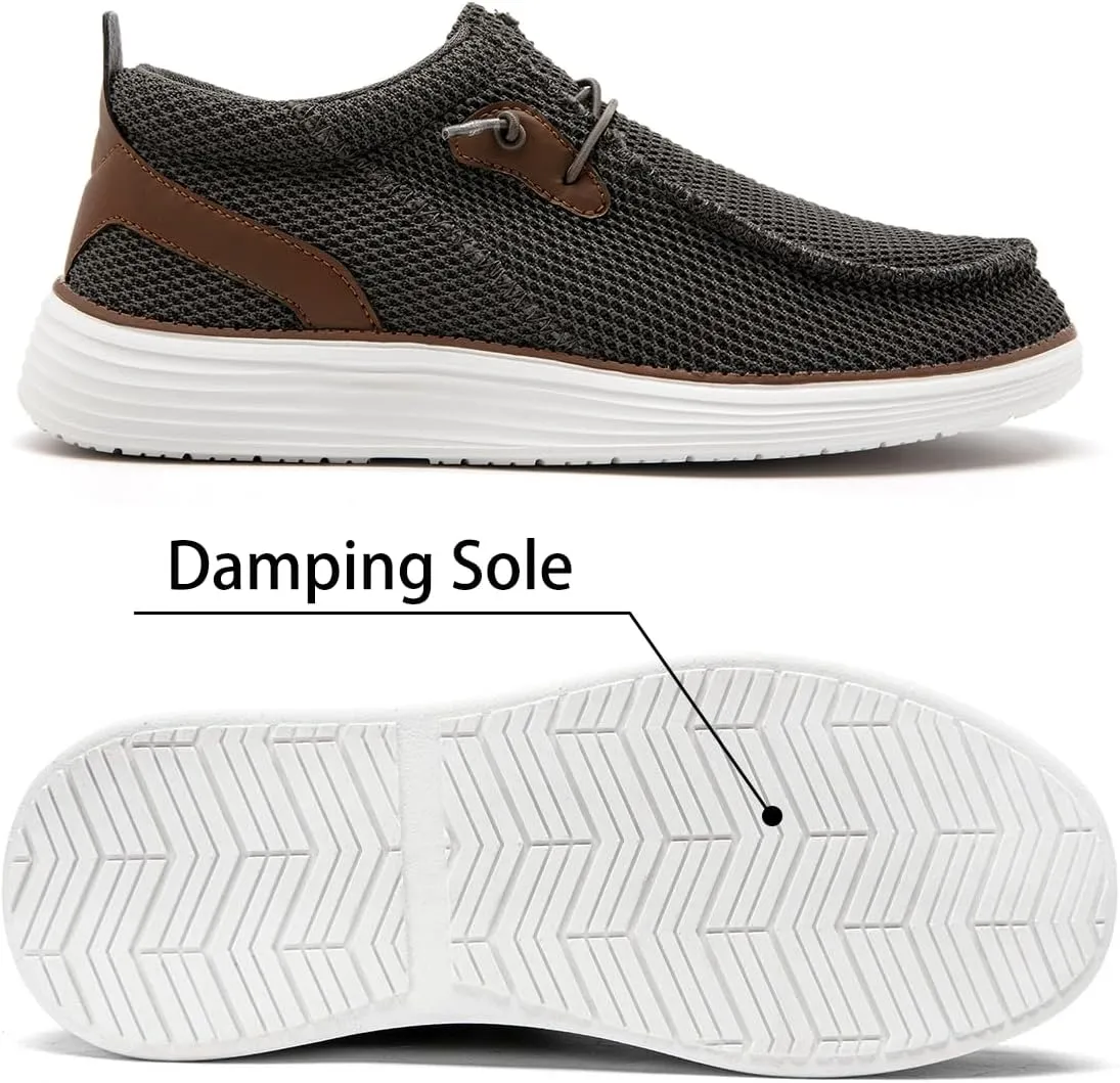 Men's Loafers Slip On Sneakers Boat Walking Fashion Shoes Classcial Comfortable Stylish Lightweight Casual Shoes for Men Non-Slip Durable Home Driving Shoes