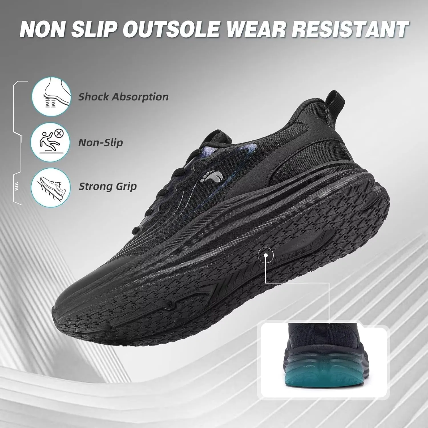 Men's Orthopedic Road Running Sneakers: Comfortable Casual Arch Supports Plantar Fasciitis Orthotic Sports Athletic Shoes, Flat Feet High Arch Tennis Work Walking Shoes for Foot Heel and Pain Relief