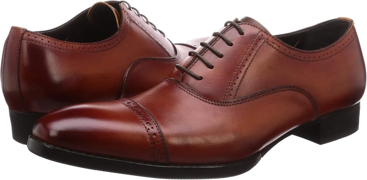 Men's Oxford Made in Japan Leather Dress, Straight Tip, Business Shoes