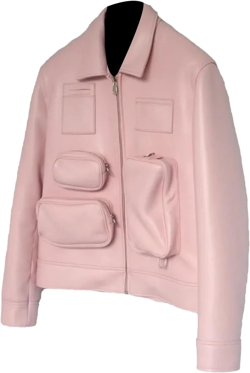 Men’s Sheepskin Leather Jacket Midweight Spring Slim Fit Casual Coat