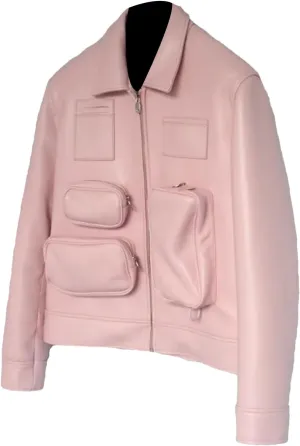 Men’s Sheepskin Leather Jacket Midweight Spring Slim Fit Casual Coat