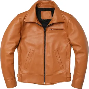 Men’s Sheepskin Leather Jacket Spring Midweight Layered Business Coat