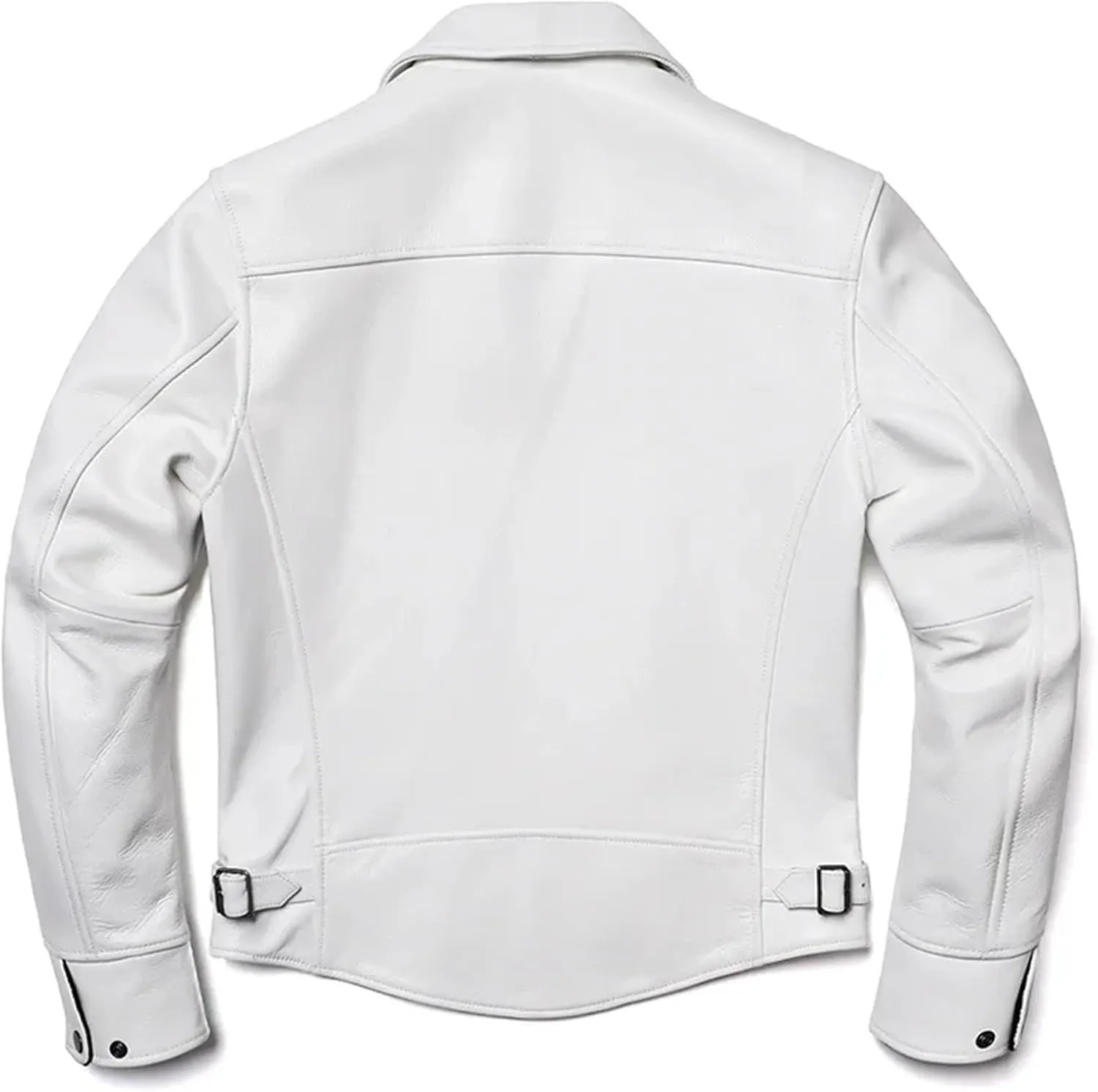 Men’s Sheepskin Leather Jacket Spring Midweight Layered Business Coat